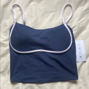 NWT Hollister Women's Blue Camisole with White Trim
